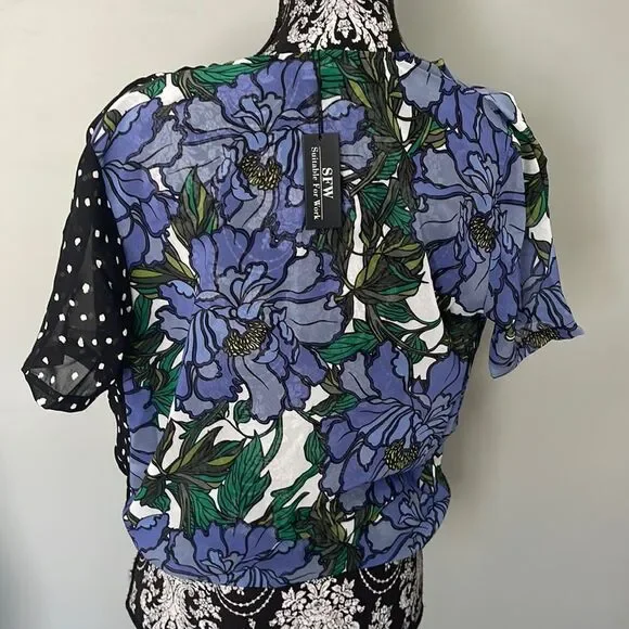 Suitable For Work Blouse NEW Multicolour - Picture 2 of 2